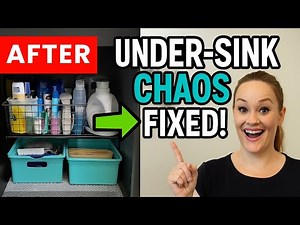 How to organize under the kitchen sink. (with a Professional Organizer)
