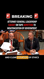 270K views · 5.4K reactions | BOMBSHELL: High ranking Attorney General employee caught on tape admitting to weaponization of government. Here's the full clip from committee: #Transparency #michigan #government | Cam Cavitt - State Representative | Facebook