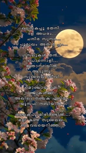chembakapoo thenithal aadharam|lyrics | #mappilappattu #love #trending #song