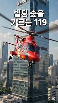 "목숨을 구하기 위해" 119 구조헬기 🚁💨 119 rescue helicopter cutting through a forest of buildings to save lives 🚁