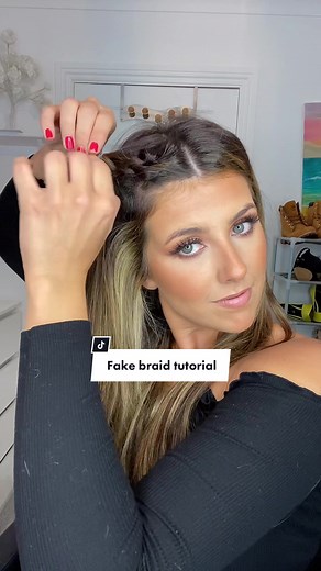 Easy Fake Dutch Braid Tutorial | Hairtok