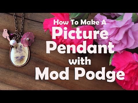 Make A Boho Charm Necklace With A Mod Podge Picture Pendant