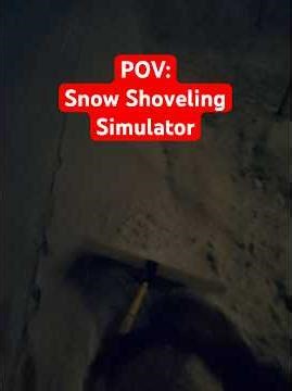 Night Shovel Simulator #snowremoval #shoveling #pov #satisfying