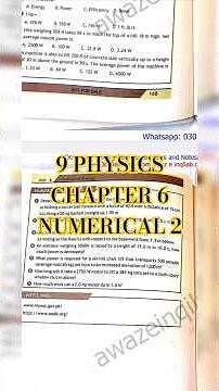 Numerical 2 Chapter 6 Class 9 Physics Work and Energy Step-by-Step Solutions #class9 #class9physics