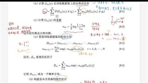 【计算例子】boosting方法讲解：统计学习方法(第2版)李航