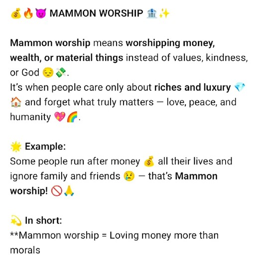 💰😈🔥 MAMMON WORSHIP 💎 — When Money Becomes Your God! 🙏🚫✨