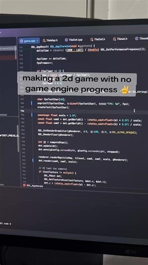 making a 2d game with no game engine progress . . . . . . . . . #foryoupagе #cpp #foruyou #gamedev #programmer
