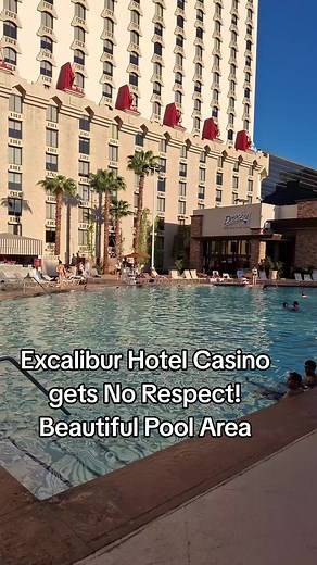 Excalibur Hotel Casino in Las Vegas has great relaxing pool area. #Lasvegaspools #Pools #Vegas #excaliburhotel #vegashotels