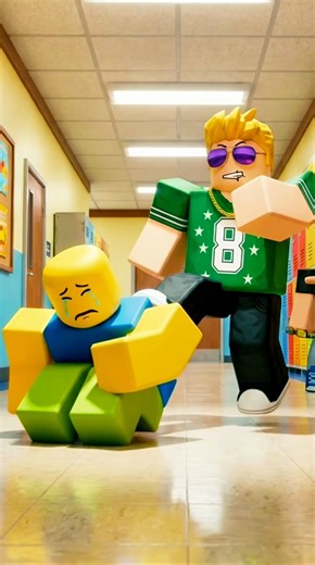 When Noob is BULLIED at School... 🥺💀 #roblox #shorts