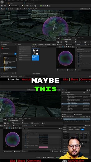 Mastering Bubble Shield Effects in UE5! #shorts