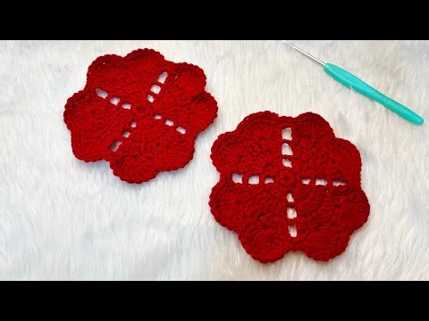 Crochet Heart Coaster Tutorial