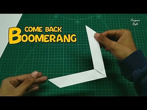 Come Back Paper Boomerang : How to make a Paper Boomerang | Returning Boomerang | Origami Easy