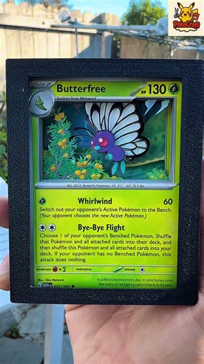 This 3D Butterfree Card Looks Unreal #pokemoncard #shadowbox #butterfree #pokemon