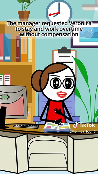 Veronica refused the manager’s request for 2 hours of unpaid overtime.@Vxo13 | ✨️The Real Veronika ✨️ #veronica #manager #work #fyp #office #customerservice #viral #viralvideo #anime #usa #cartoon