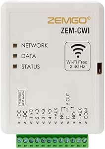 Zemgo ZEM-CWI 2.4 GHZ Smart Mobile Wi-Fi Universal Controller for Access Control Systems with Android + Apple App, Web Browser + Smartphone Remote Viewing