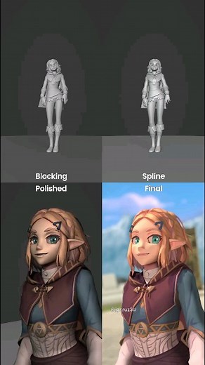 Juan Cruz on Instagram: "Find the differences in this new anima process #animation #zelda #cute"