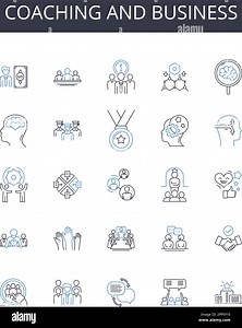 Coaching and business line icons collection. Cocktail, Pub, Beer, Bartender, Booze, Lounge, Mixology vector and linear illustration. Drink,Cheers Stock Vector Image & Art - Alamy