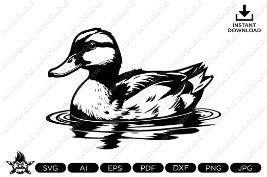 Duck Silhouette SVG: Mallard Clipart, Crafting Designs (digital Download) - Etsy