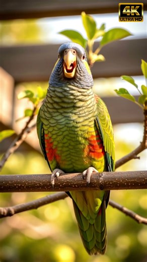 This Vibrant Bird Calling | Parrot Call In 4K | Garden Pergola Short