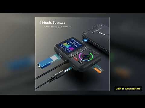 Multifunctional Wireless FM Transmitter with Big Color Screen 24A QC30 Dual USB Fast Charging Car A