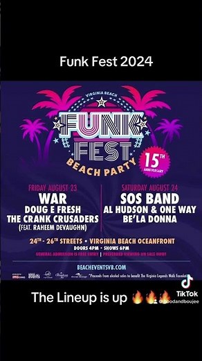 Va Beach Funk Fest 2024 Line Up