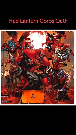 Red Lantern Corps Oath 🤯😱 #dccomics #dc #redlantern