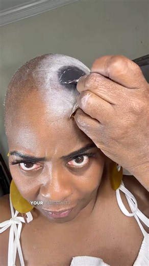 Bald,Bold.Beautiful Head Art .. your confidence doesn’t live in your hair.#baldhead #sheilagreenhall