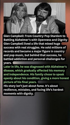 Glen Campbell: From Country-Pop Stardom to Battling Alzheimer's with Openness and Dignity