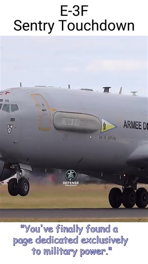 French AWACS Power — E-3F Sentry Touchdown 🇫🇷