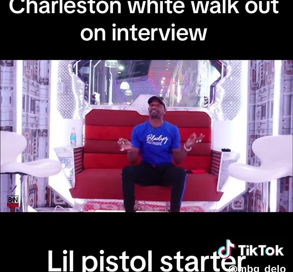 Charleston white gets upset and walks out of an interview. #fypシ゚viral #explorepage