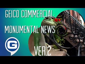 GEICO Gecko Commercial - Monumental News [Version 2] 🦎🗞️ (2007)