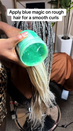 Apply Blue Magic for Perfect Curls