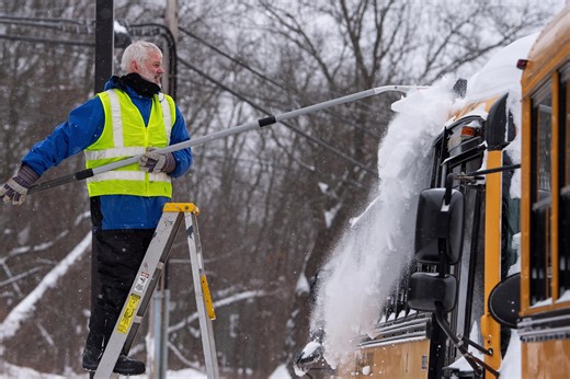 Here are some warning signs of a roof collapse due to snow buildup, FEMA says