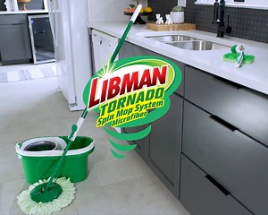 Get everything you need to clean with the Tornado Spin Mop System! This all-in-one product includes the mop and bucket and removes over 99% of staphylococcus aureus and E. coli on ceramic tile and wood floors when used with water alone. Keep your cleaning routine simple and effective with Libman! #LibmanLife #LibmanClean #Mop #Mopping #CleanRoutine | The Libman Company