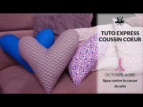 Tuto Couture : Coussin coeur (pour la ligue contre le cancer du sein)