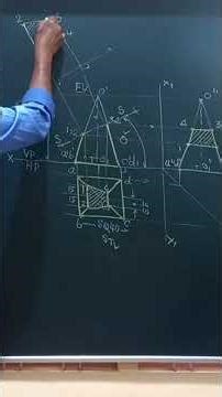 True shape of section/ Square Pyramid/ Engineering Drawing