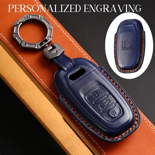 Car Key Fob Cover Fit for Audi Keyless Leather Key Protection Key Case - Etsy