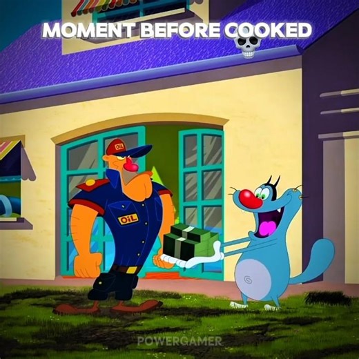 OGGY digging the land . He find oil 🛢️ then he start buisness then his earning 💲: 💀