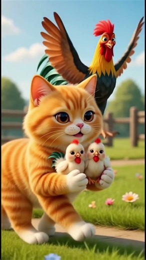 DUCK VS CAT 😺😺🦆🦆 COMEDY #cat #cartoon #youtubeshorts #1million #usa #animation #viral #unitedstates
