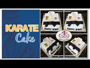 MenghiasKue Ulang Tahun Karate Cake || How to make Karate Uniform Cake