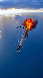 38K views · 71 reactions | The guy went skydiving — everything seemed fine… until his parachute caught fire! But the weirdest part? The smoke was coming from his backside, not the canopy. Pyro prank? Bad karma? Or just one very hot descent? It’s bizarre, hilarious, and impossible to unsee. #crash #ai #news #wow #fail #air #sky #skydiver #skydiving #really #oh #no #fire #shit | The.worldai | Facebook