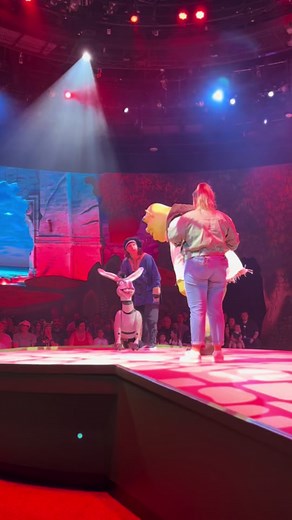 Shrek and Donkey during the DreamWorks Imagination Celebration show inside the new DreamWorks Land at Universal Studios FL! @Universal Destinations #shrek #donkey #universalstudiosflorida #universalorlandoresort #universalstudios #dreamworks #dreamworksimaginationcelebration #dreamworksland #foryou #foryoupage