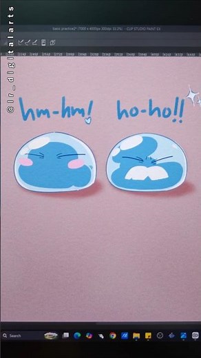 I Drew 2 Cute Rimuru Slimes! 💙#digitalart #shorts #drawing #art #digitaldrawing #rimuru