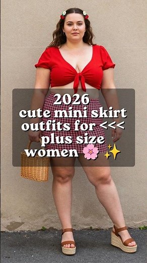 2026 cute mini skirt outfits for plus size women | #plussizefashion #ootd #trending #shorts #viral