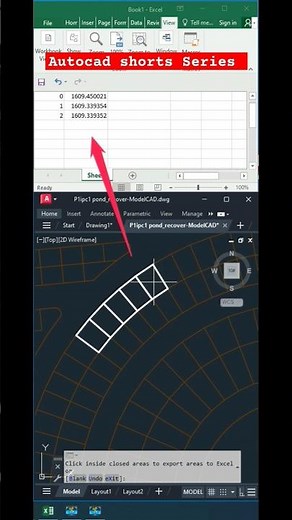 😲 Cad lisp: pick lots area directly export to excel #shorts_ces