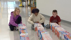 347K views · 3.5K reactions | Neat! Check out this video of Stopher Elementary students attempting to break the World Record for longest cereal box domino chain  Full story: https://tinyurl.com/7e2baw75 | WAVE | Facebook