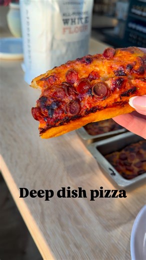 The Food Nanny on Instagram: "David’s Deep Dish Pepperoni Pizza 🍕 Makes 8-10 Food Nanny Mini Deep Dish Pizzas 🍕 The Dough: 1 cup plus 1 tablespoon warm water 1 Tablespoon active dry yeast 2 Tablespoons olive oil 1 Tablespoon honey ½ teaspoon salt (or more to your taste) 2- 2 ½ cups Kamut white flour The Sauce: 1 8 oz. can Hunts tomato sauce Sprinkle the sauce with a good amount of Garlic powder, stir, then shake again with garlic powder. Sprinkle with Italian seasoning to taste A