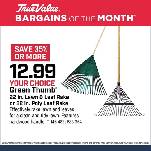 There's only a few days left to get these great fall savings! Find the October Bargains of the Month at your locally owned True Value store before they are gone. 🍁🍂 #HereForYou | True Value