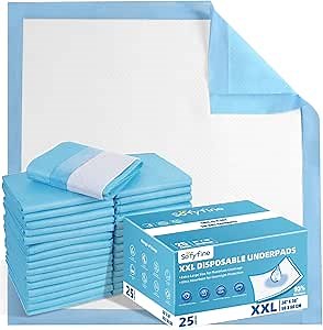 SOFYFINE Extra Large Chucks 36"x36" Disposable XXL Heavy Duty Absorbent Elderly Adults Incontinence Bed Pads,Waterproof Thicken Puppy Pee Pad,Changing Underpads for Women and Baby[25 Pads]
