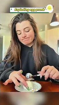 Exploding egg prank #foryou #funny #youtubeshorts #prank
